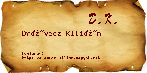 Drávecz Kilián névjegykártya